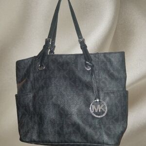 Michael Kors Black Monogram Tote Bag